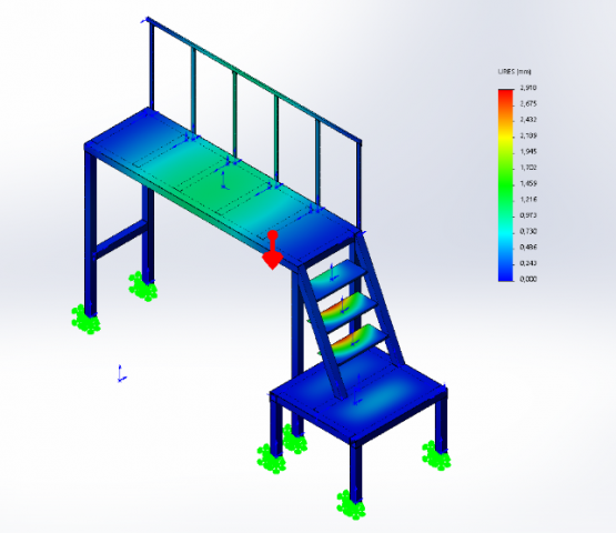 Переходной мост. Расчет нагрузок.