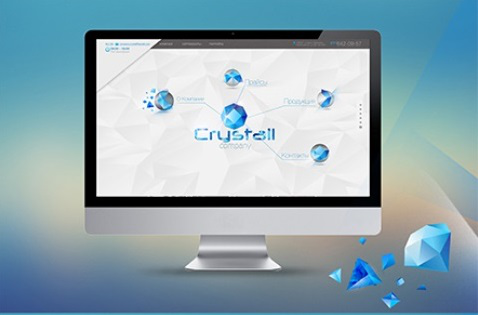 Дизайн сайта для завода по производству стекла «Crystall»