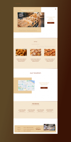 Landing page для пекарни