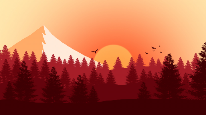 2D landscape (Sunset)