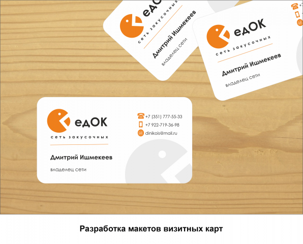 Разработка макетов визитных карт