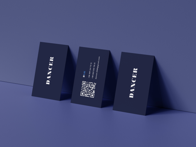 Дизайн визитки для онлайн школы танца