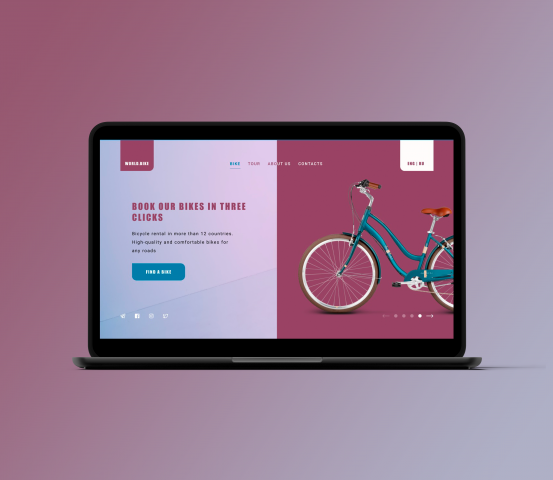 Дизайн лендинга для Worldbike