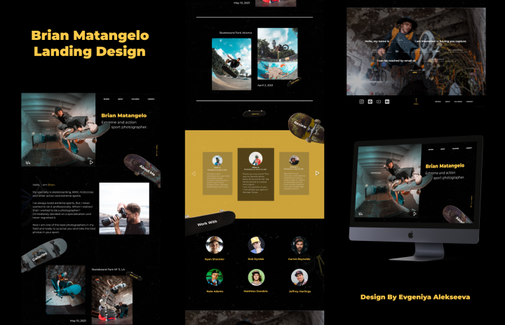 Landing design of extreme photographer