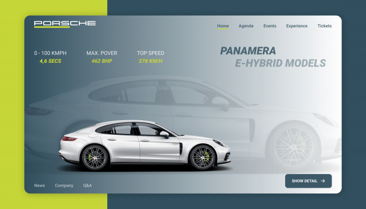 Web design Porsche