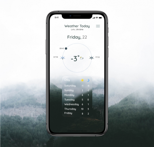weather App design