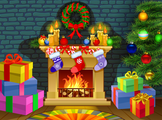 Magic Christmas scene