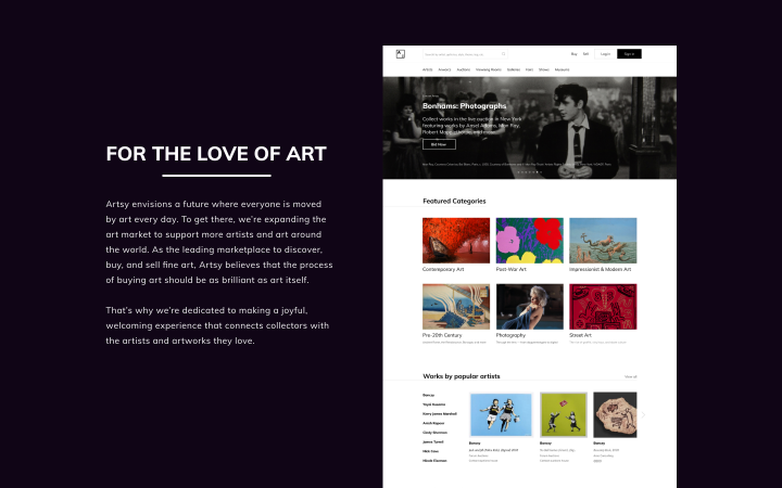 Сайт для «покупки искусства»