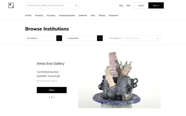 Сайт для «покупки искусства»