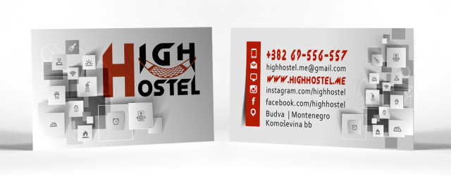 Визитка и логотип для хостелла High Hostel