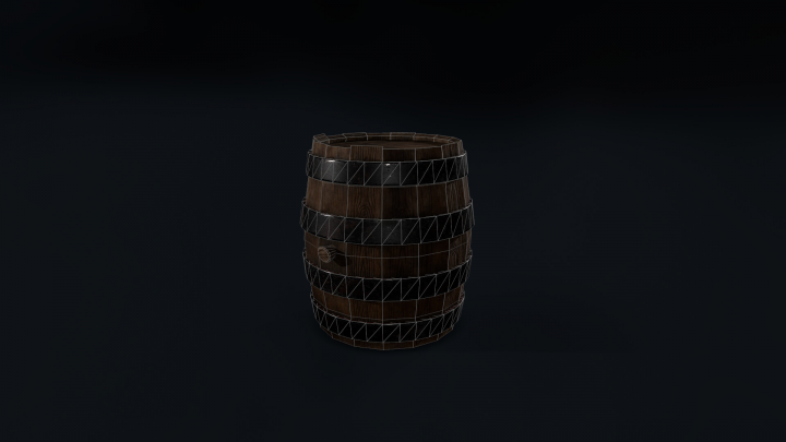 Low-poly бочка