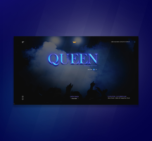 Сайт для ночного клуба "Queen"