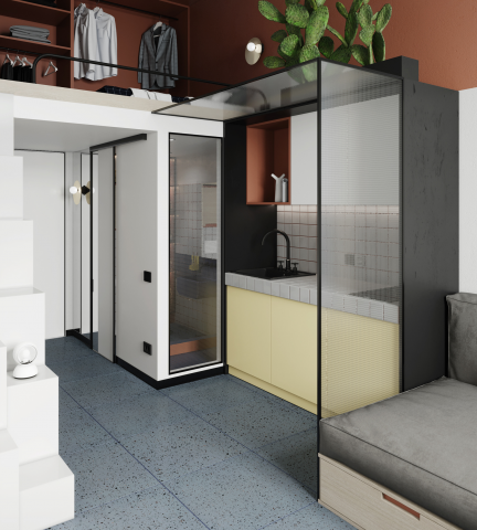 Бюджетная студия на 25 квадратов