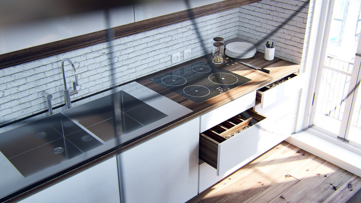 Кухня в стиле лофт