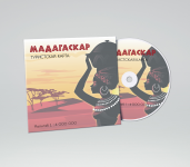 Диск и обложка для электронной версии карты Мадагаскара