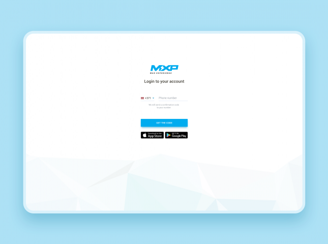 MXP Client Login Page