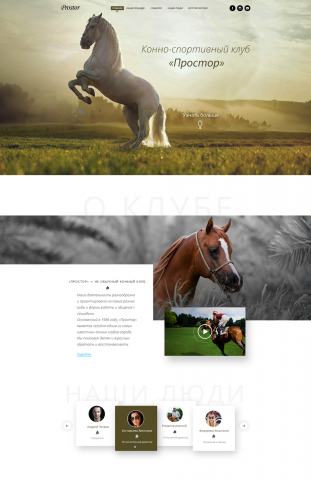 Сайт для конного клуба