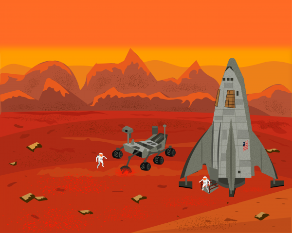 Planet Mars Illustration