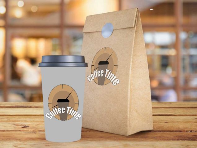 Coffee time logo mockup