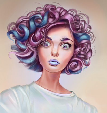 Яркий портрет девушки.