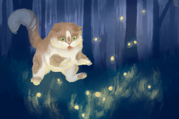 Кот в лесу