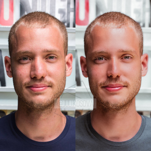Обработка фотографии + деформация лица