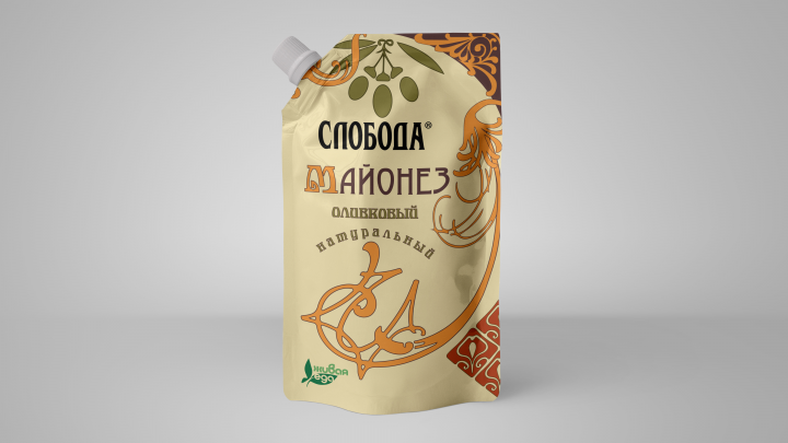 Упаковка для майонеза в стиле А. Мухи