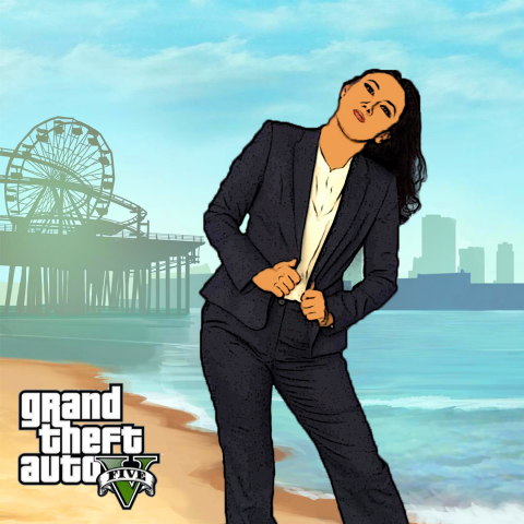 Арт-обработка в стиле постер из GTA