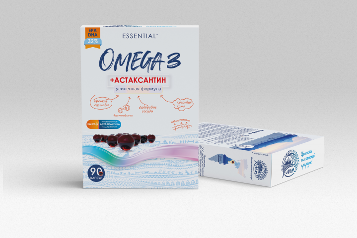 Упаковка для пищевой добавки Омега-3