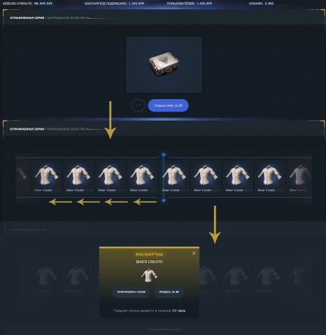Динамическая карусель для pubgdrops