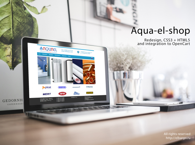 Верстка CSS3+ HTML5 + интеграция в OpenCart