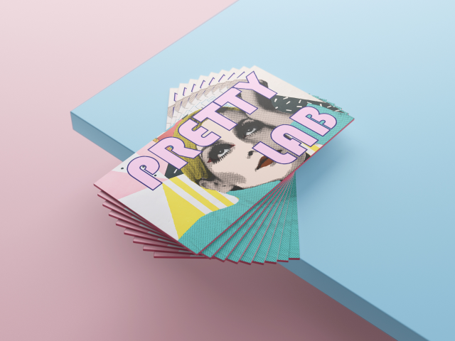 Разработка визиток в стиле поп-арт.