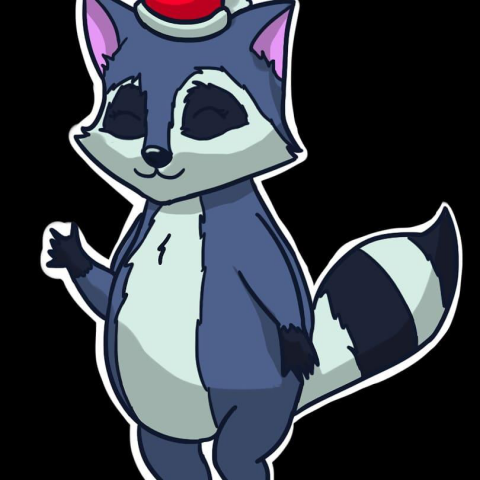 Стикер Енот "Привет"