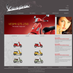 Промо-сайт скутеров Vespa
