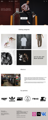 Главный экран интернет магазина