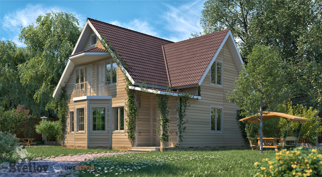 Моделирование и визуализация коттеджа для сайта ortstroy.ru.