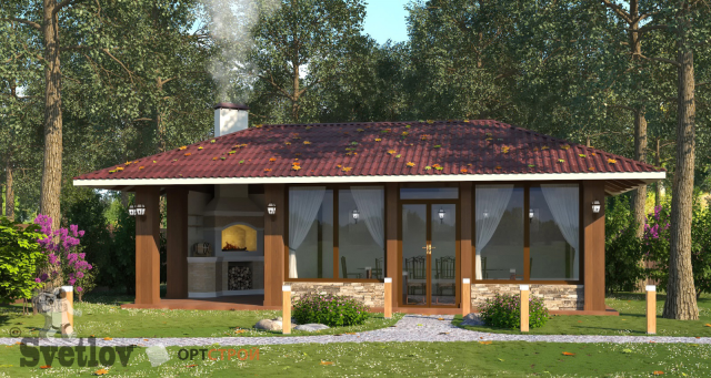 Моделирование и визуализация беседки для сайта ortstroy.ru.