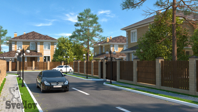 Моделирование и визуализация поселка.