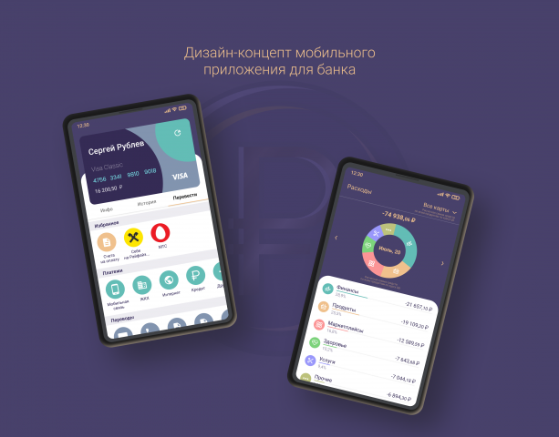 Mobile App Concept for Online Bank