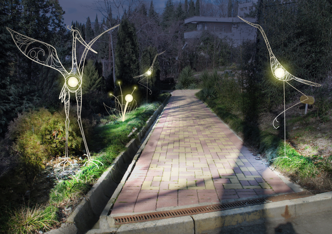 Декоративные уличные светильники