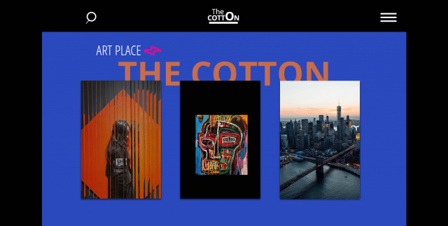 Landing для арт-пространства "The Cotton".