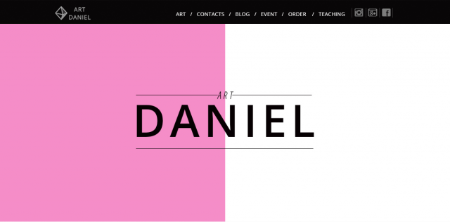 Landing для художника Daniel.Творческое задание.