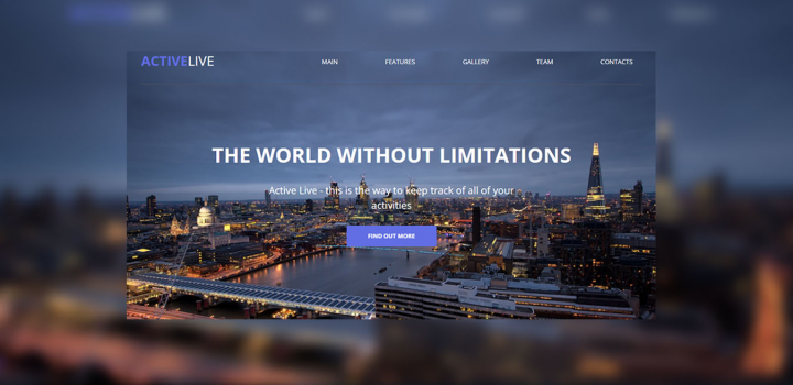 Верстка для Active Live