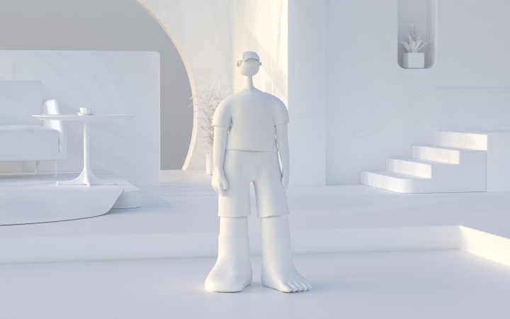 3D персонаж + окружение + анимация