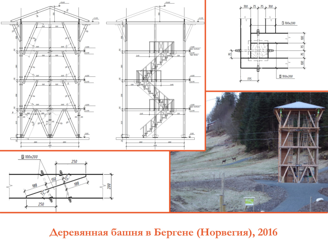 Деревянная башня в Бергене (Норвегия), 2016