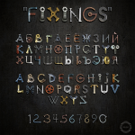 Акцидентный шрифт "Fixings"