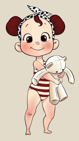 girl with toy