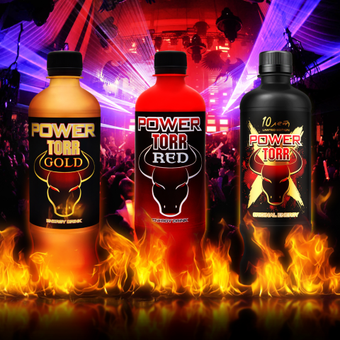 обложка для энергетического напитка Power Torr