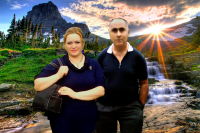 Разные фото на одном+Замена фона,Ретуш