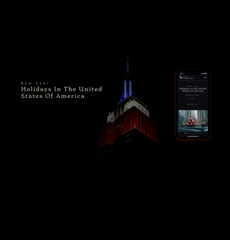 Concept sait. New Year Holidays in the USA